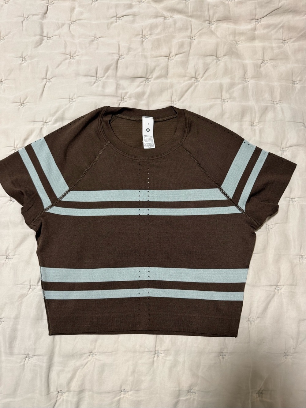 Lululemon Swiftly Tech Cropped Short-Sleeve Shirt 2.0
Stripe